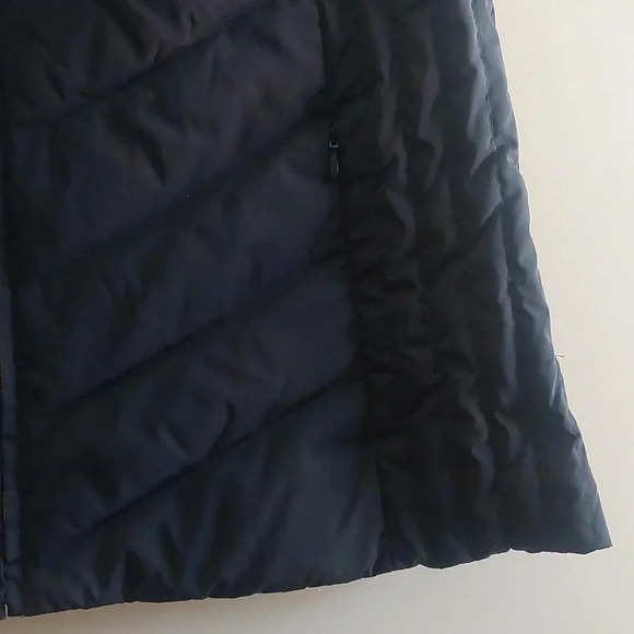 Talbots quilted Goose Down Puffer vest Navy blue full zip up Nwot 1X - Picture 6 of 9